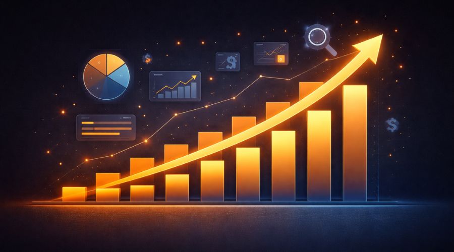 Gráfica de crecimiento acumulado de ventas propias Beetbul en Amazon México y USA